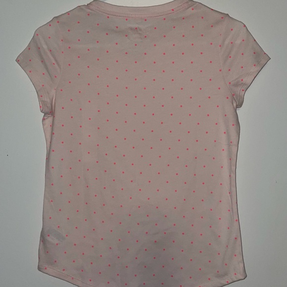BNWT Hot pink, polka dot V-neck tee - Picture 2 of 4